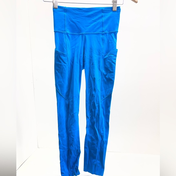 lululemon athletica Pants - Lululemon Fast Free HR Tight 25" Neon Wash Nulux Size 2 Azure